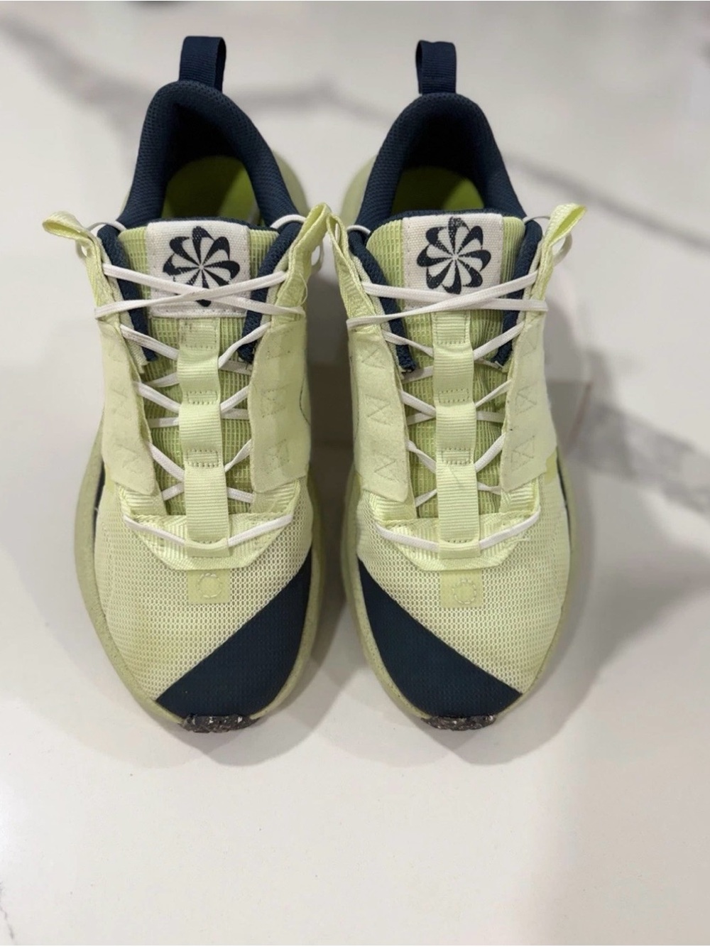 Nike Crater Impact Unisex Kids Green/Navy Mesh Low Top Sneakers US 6Y DB3551-310